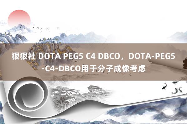 狠狠社 DOTA PEG5 C4 DBCO，DOTA-PEG5-C4-DBCO用于分子成像考虑