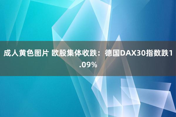 成人黄色图片 欧股集体收跌：德国DAX30指数跌1.09%