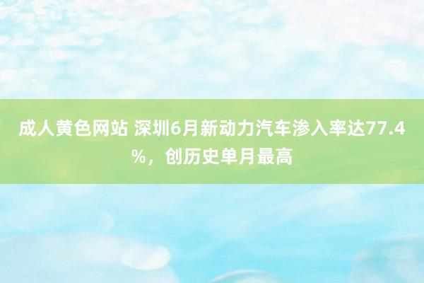 成人黄色网站 深圳6月新动力汽车渗入率达77.4%，创历史单月最高