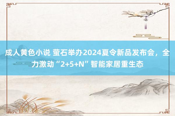 成人黄色小说 萤石举办2024夏令新品发布会，全力激动“2+5+N”智能家居重生态